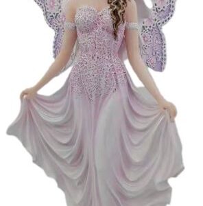 Fée en robe rose style mariée - 40,5cm