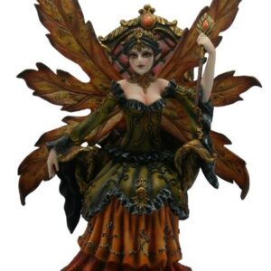 Fée d'automne sur trône - 28cm