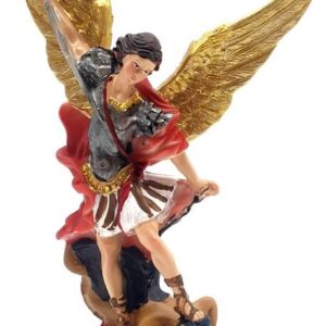 Saint-Michel archange (résine peinte) - 20cm