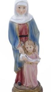 Sainte Anne & Marie enfant (résine peinte) - 10cm