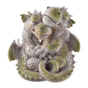 Dragons de jardin qui s'enlacent - 22cm