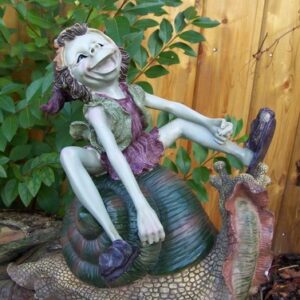 Lutin sur escargot - 22cm