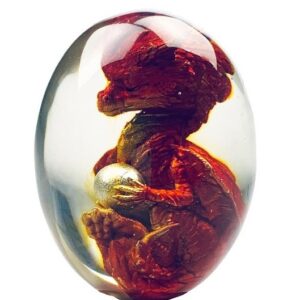 Oeuf Transparent Dragon oeuf rouge - 7,5cm