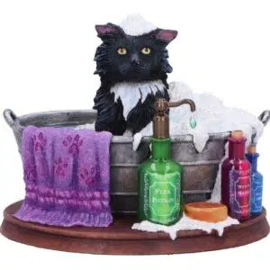 Chat l'heure du bain (Lisa Parker) - 13,5cm