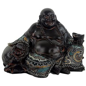 Bouddha Chine Bonheur et prospérité avec tissu - 512gr - 20x12x13cm