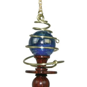 Grand pendule : Celesta - Bois, verre & laiton