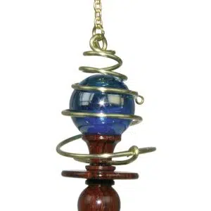 Grand pendule : Celesta - Bois, verre & laiton