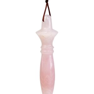 Pendule égyptien "Thot" en Quartz rose - 8cm