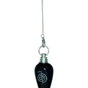 Pendule "Reiki" en Onyx noir - 4cm