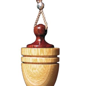 Pendule "Druide" en buis et bois de rose - 17cm