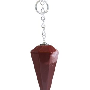 Pendule "Facettes" en Jaspe rouge - 4cm