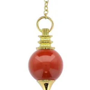 Pendule "Séphoroton" en Jaspe rouge - 4cm
