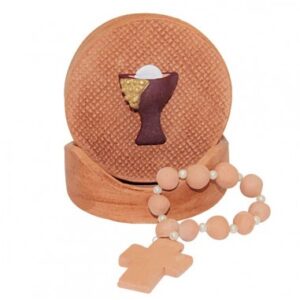 Dizaine & boîte "calice" en terre cuite - 4x8cm