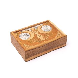 Boîte : Déesse & Pierres de lune "arc-en-ciel" - 18 x12,5x5,5cm