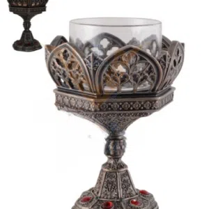 Bougeoir hexagonal : Cathédrale - 11 x 15 cm