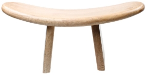 Banc de méditation en bois - 43 x 17,5 x 14cm