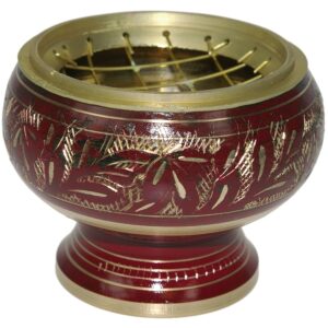 Brûle encens : Rouge & doré