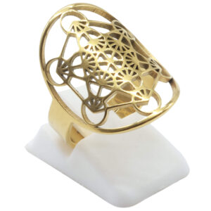 Bague réglable : Métatron (inox plaqué or)