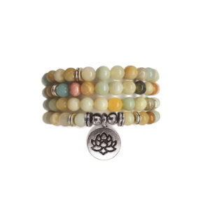 Mala perles d'éternité - Amazonite polie (mate)