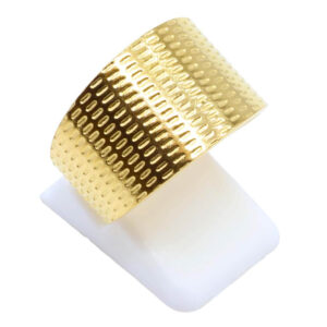 Bague réglable : Écailles (inox plaquée or)