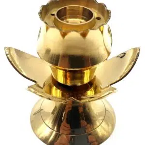 Brûle encens résine : Lotus (bronze) - 7cm