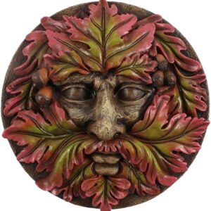 Plaque murale : Green Man rond - 16cm