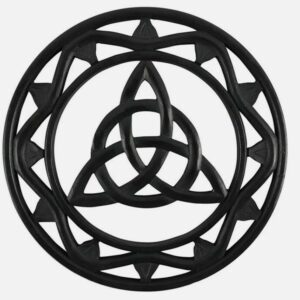 Plaque bois : Triquetra (noir) - 30cm