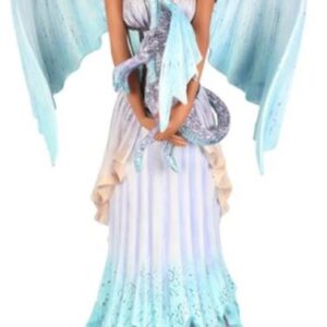 Fée bronzée dragons bleu-violet dans les bras (Amy Brown) -  41cm