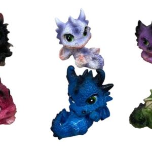 Petit Dragon gros yeux couleur - 5,5x4,8cm