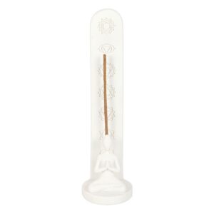 Porte encens : Yogi et Chakra (blanc) - Céramique