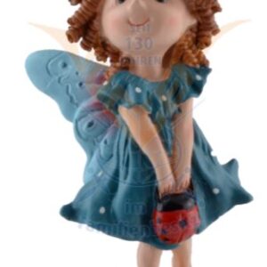 "Curly Fairy" avec un sac coccinelle - 11cm