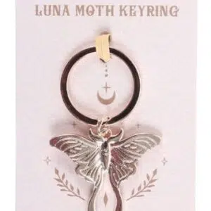 Porte clés : Papillon Lune (Luna Moth) - Doré
