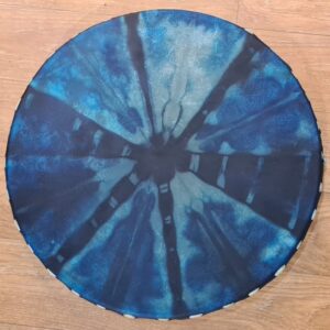 Tambour Océan, peau de bison, bois d'érable - Bleu étoilé