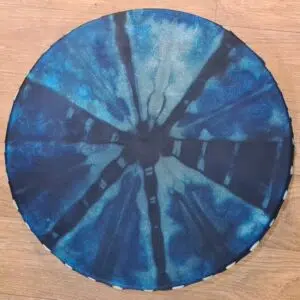 Tambour Océan, peau de bison, bois d'érable - Bleu étoilé