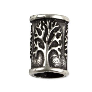 Perle de barbe : Arbre de vie (bronze argenté)