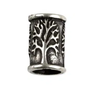 Perle de barbe : Arbre de vie (bronze argenté)