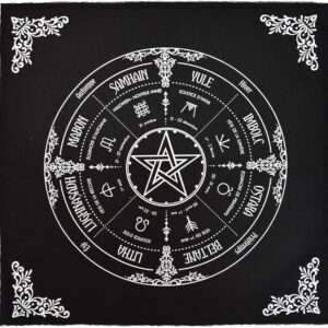 Tapis : Roue de l'année Wicca - 40x40cm