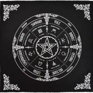 Tapis : Roue de l'année Wicca - 40x40cm