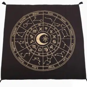 Tapis : Roue astrologique (noir) - 72cm