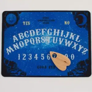 Tapis Ouija : Communication spirite (avec planchette bois) - 38x29cm
