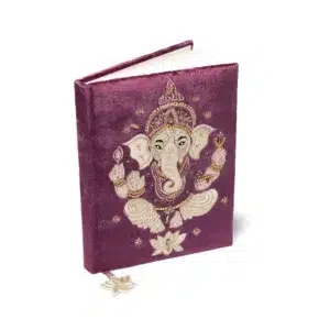 Carnet de notes : Ganesh (velours violet)