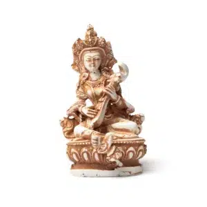 Statuette : Saraswati (couleur ivoire) - 10 cm