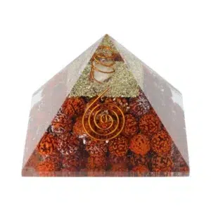 Pyramide orgonite rudraksha 7cmx7cmx5cm