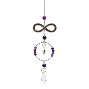Capteur de soleil : Infini (Améthyste & cristal) - 31cm