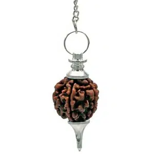 Pendule argenté avec Rudraksha