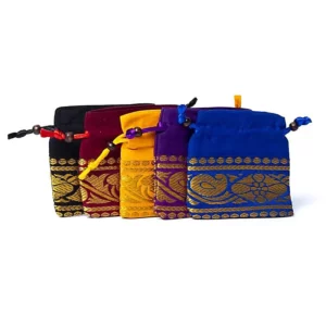 Pochette pendule brocart carrée - 8,5cm
