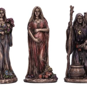 Triple déesse : Jeune-Mère-Ancienne "bonze" - 10,5cm