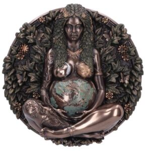 Plaque murale : Gaia "bonze" - 15cm