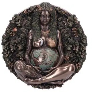 Plaque murale : Gaia "bonze" - 15cm