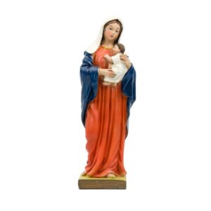 Vierge à l'enfant manteau bleu - 12 cm